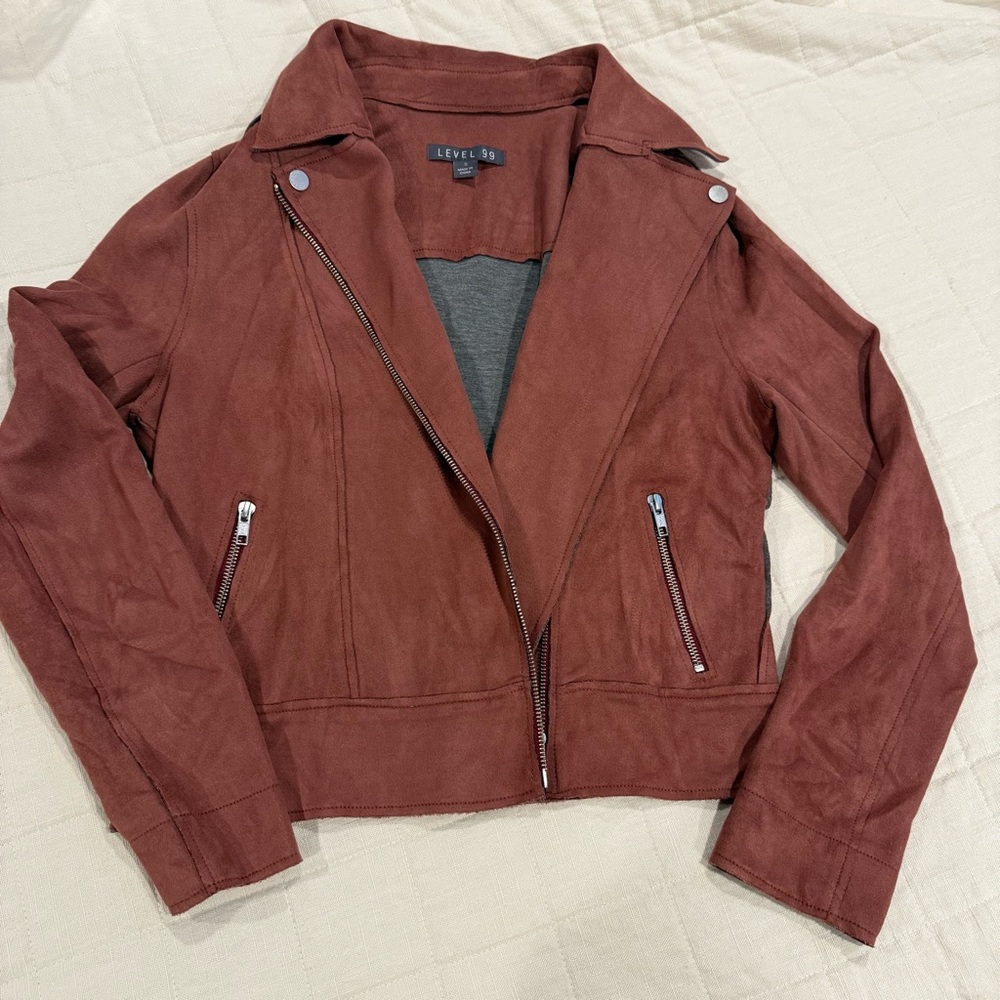 Level 99 Women's Terracotta Leather Jacket